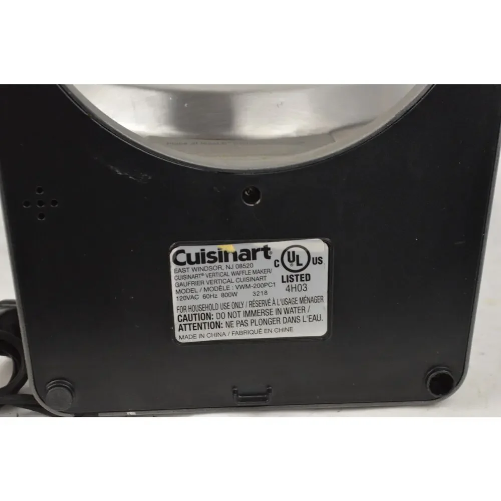 Cuisinart VWM-200PC1 Vertical Waffle Maker 800W Stainless Steel Iron Cooker